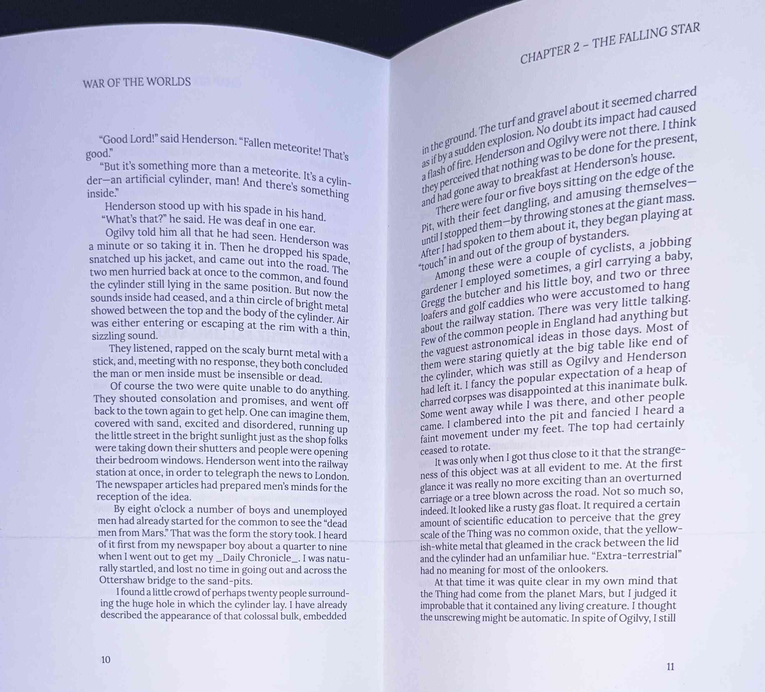 Printed War of the Worlds Booklet