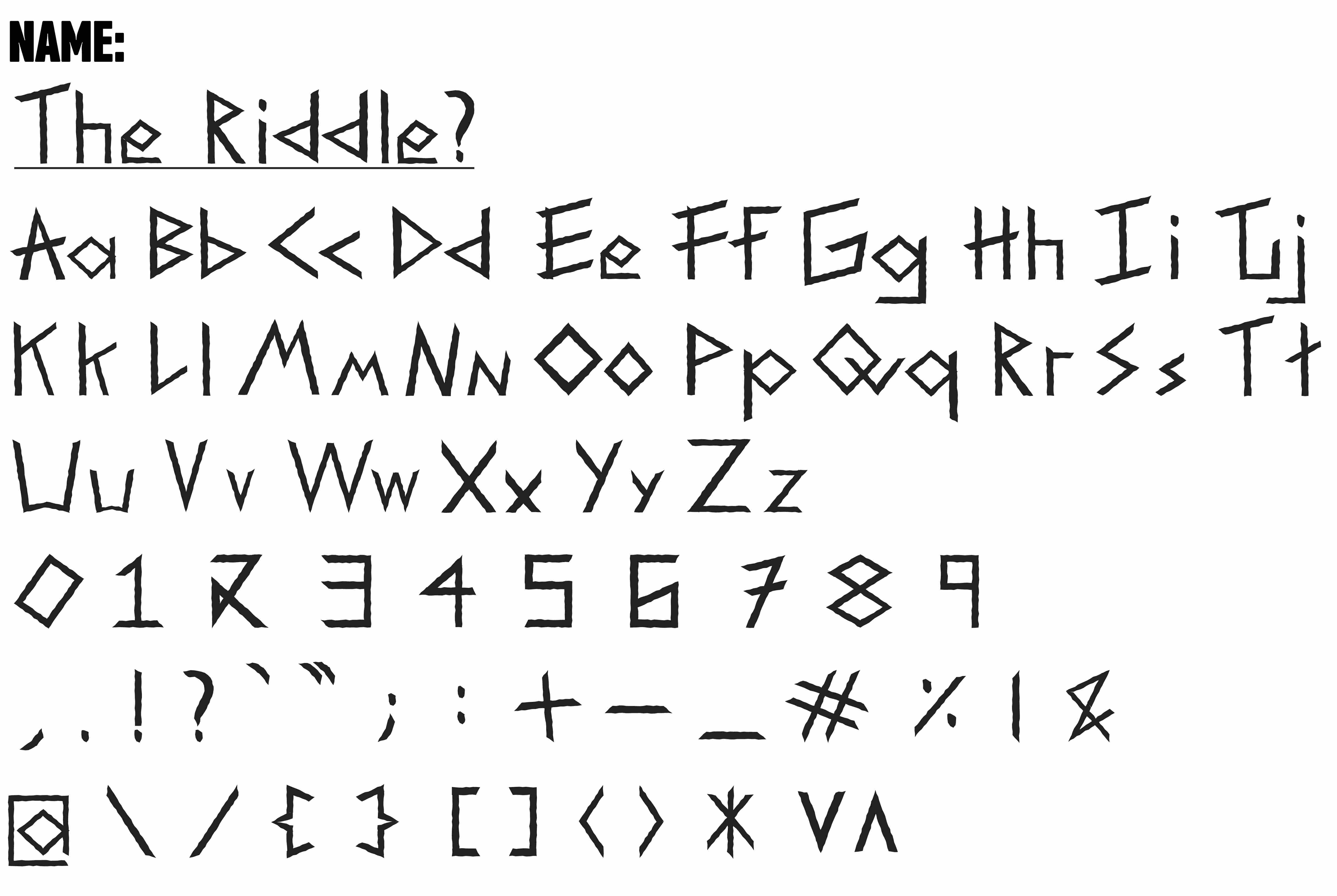 The Riddle Typeface