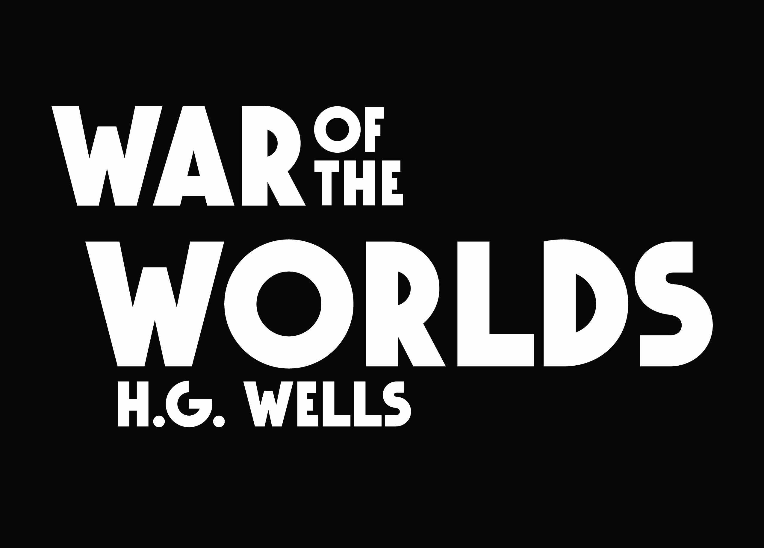War of the Worlds logo white on black